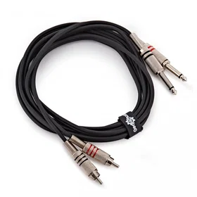 Gear4music Phono Dual Mono Jack Pro Cable 3m JACKPHONOPRO-3