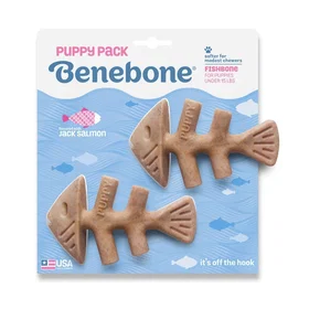 Benebone Fishbone Chew Toy 2-Pack 12cm