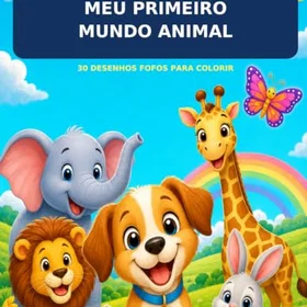 Meu Primeiro Mundo Animal Färgläggningsbok