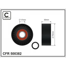 CAFFARO Tensioner Pulley 500382