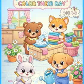 Happy Critters: Color Their Day Färgläggningsbok för Barn Ålders 4–8