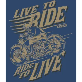 Kruskis Live Skull Kortärmad T-shirt Blå (Herr)