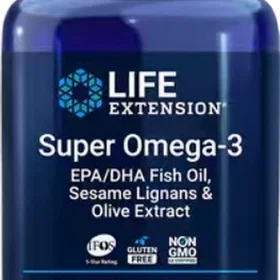 Life Extension Super Omega-3 EPA/DHA Fish Oil Sesame Lignans & Olive Extract 60 