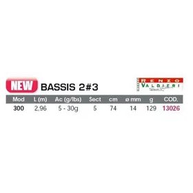 Renzo Valdieri Bassis Eging Rod 2.96m / 5-30g