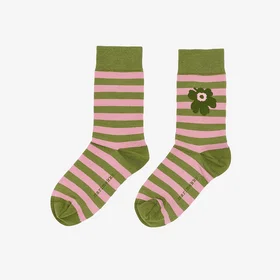 Marimekko Kasvaa Tasaraita Unikko One Sokker
