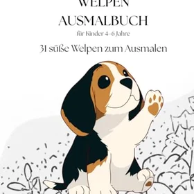 Welpen Ausmalbuch för barn