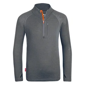 Trollkids Lofoten Half Zip Sweatshirt Anthracite / Orange (Barn)