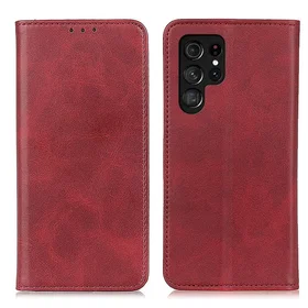 Akta Äkta Läder Flipfodral för Samsung Galaxy S22 Ultra
