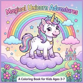 Magical Unicorn Adventures Färgläggningsbok