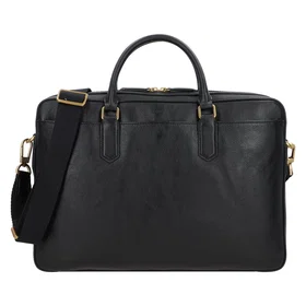 Fossil Asher Mallette (100% Cuir, 40 cm, Noir)