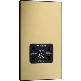 BG Electrical Dual Voltage Shaver Plug Socket 115V/240V