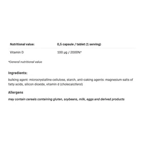 AllNutrition Vitamin D3 8000IU 120 Tablets