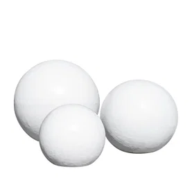 Wanda Collection Boules Décoratives Design Blanc Ciment