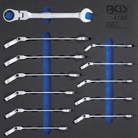 BGS Technic 4195 Räkknyckel Kombinationsnyckelsats 8-19mm 12pcs
