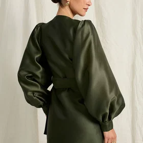Joelle Satin Wrap Kjole
