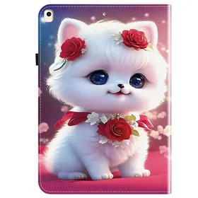 Rose-Katt Etfodral med stativ för iPad 10.2 (2021)