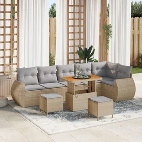 vidaXL Garden Sofa Set with Cushions 9 Pieces 3363847