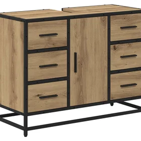 vidaXL Artisan High Cabinet 80x33x60cm Oak (883632)
