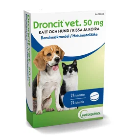Droncit Vet Tablett 50 mg 24 Tabletter