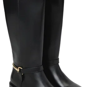 Tommy Hilfiger Goldtone Hardware Leather Riding Boots (Kvinners)