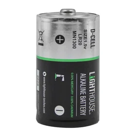 Lighthouse Alkalisk D LR20 14800mAh 2-pack