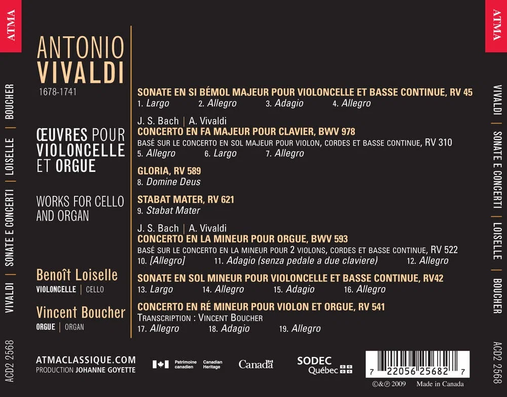 Antonio Vivaldi Sonate E Concerti CD