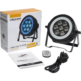 Algam Lighting PARWASH 76 RING 7 x 6W LED PAR Wash avec Anneau LED RGB