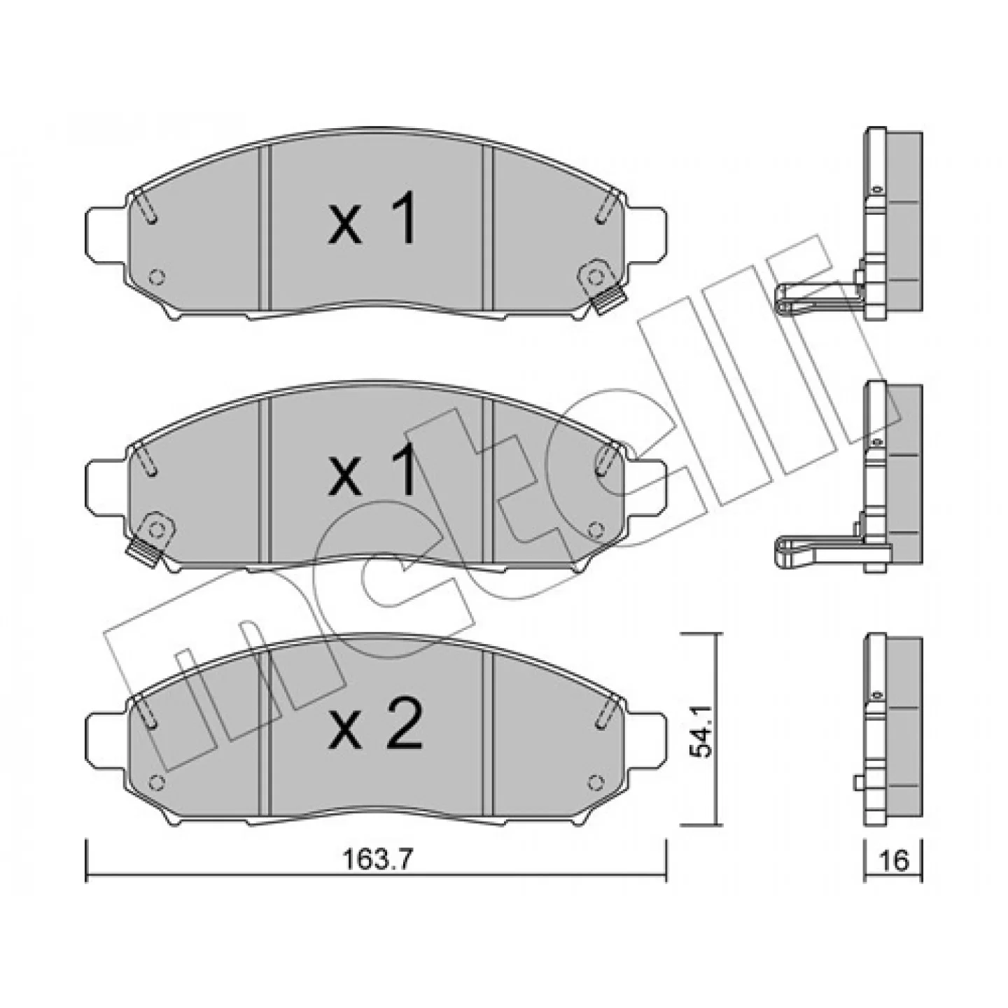Metelli Disc Brake Pad Set 22-0743-1