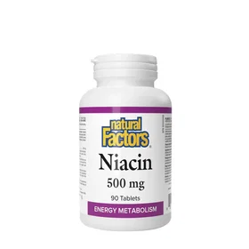 Natural Factors Niacin 500mg 90 Tabletter