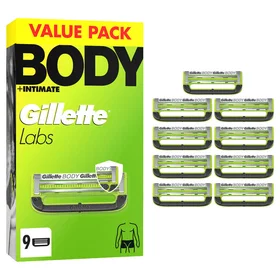 GilletteLabs Rakblad for kropp og intimbred 9-pack