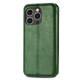 Nahkakotelo Läderfodral med Rombdesign för iPhone 14 Pro