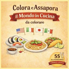 Colora Il Mondo In Cucina: Ingredienti Da Colorare Dalle Cucine Del Mondo Färgläggningsbok