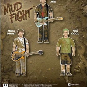 Super7 ReAction Figures Green Day Mud Fight Tré Cool