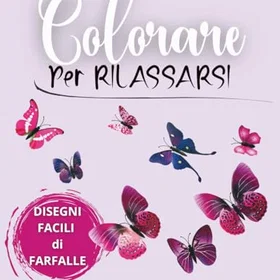 Colorare per Rilassarsi Farfalle Antistress Färgläggningsbok för Vuxna