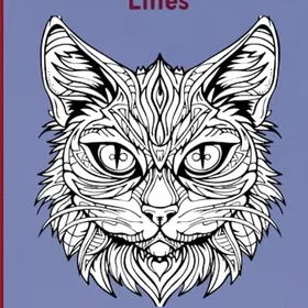 Feline Mandala Mosaic Lines Färgläggningsbok för Vuxna