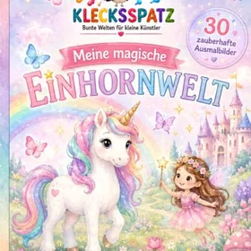Klecksspatz Meine Magische Einhornwelt Färgläggningsbok