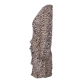 Maje Leopard Print Viscose Klänning
