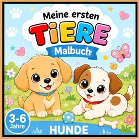 Meine ersten Tiere - Hunde Färgläggbok för barn