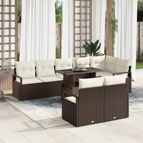vidaXL Garden Sofa Set with Cushion 9 Pieces 3348844