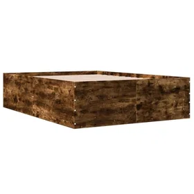 vidaXL Bed Frame without Mattress Smoked Oak 120x200 cm