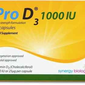 Synergy Biologics Pro D3 1000IU 30 Capsules