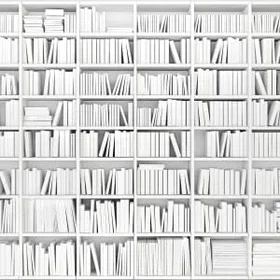 Origin Murals Library Wall Mural White