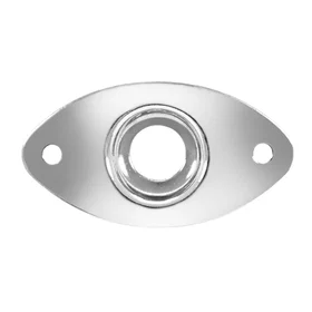 Guitarworks JP06 Oval Jack Plate Chrome