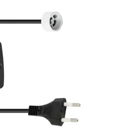 Eurolite GU-10 câble d'alimentation noir 1.8 m