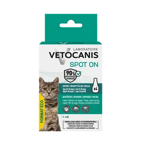 Vetocanis Anti-parasit Spot on Katt 4 x 1,2 ml