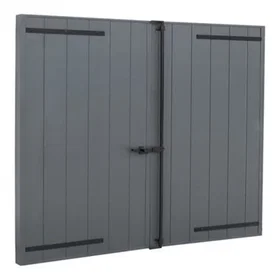 Fortia Anthracite Aluminium Volet battant 2 vantaux 120x125cm