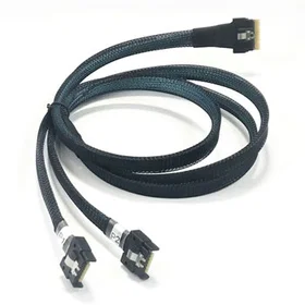 Micro SlimSAS 8i to 2x MCIO 4i 38P Cable 100cm