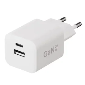 X2O Dobbelt USB-C/USB-A GaN Væglader 20W