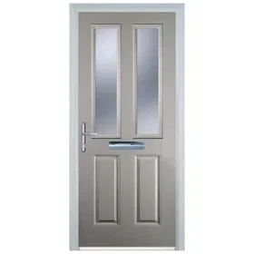 Door-Stop International 2 Panel Composite Door Agate Grey Right Hand with Stippo