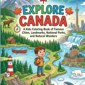 Independently Explore Canada Färgläggningsbok för barn